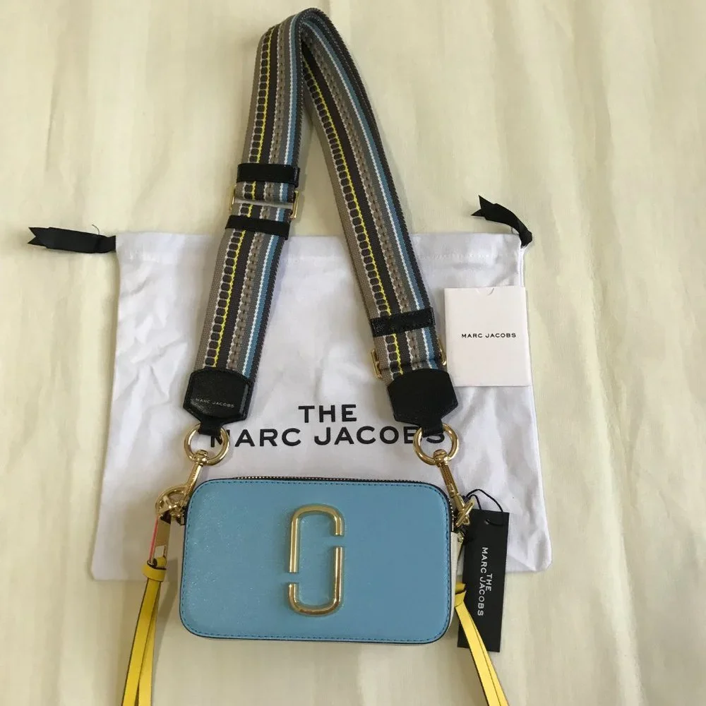 Marc Jacobs Snapshot Tricolor Leather Camera Bag Blue - Picture 2 of 7